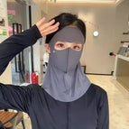 [mask ice silk neck guard] dark gray / One size fits all