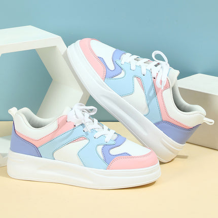 Korean-style Trendy Couple's Board Shoes Breathable Lightweight Casual sneaker Lace-up Comfortable Outdoor Fashionable All-match White Shoes