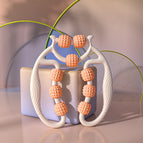 Nine-wheel leg massager-white orange