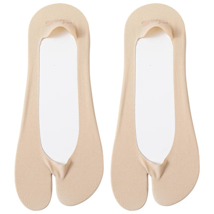 Two-toe socks for children in spring and summer shallow mouth invisible sweat-absorbent deodorant split-toe boat socks non-slip heel-resistant matching pig trotters shoes