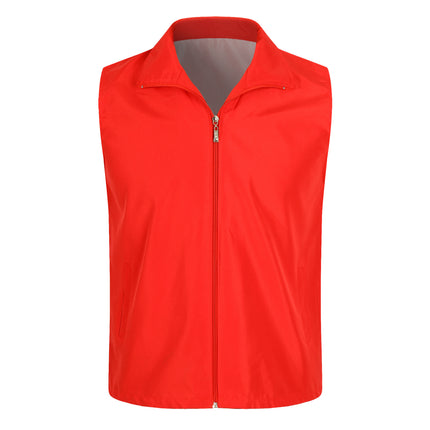 Volunteer Vest Advertising Shirt Customized Volunteer Reflective Work Clothes Customized Public Welfare Event Red Vest Printed with Logo