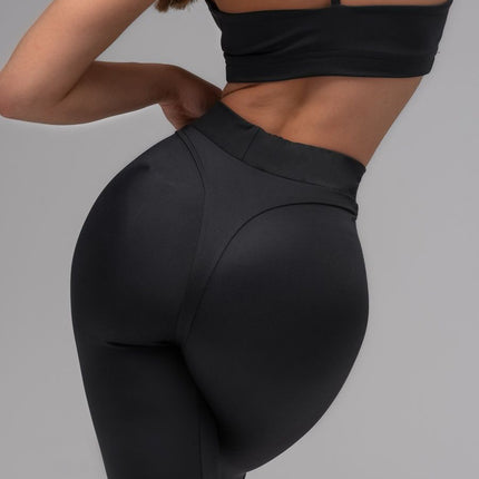 High-Waisted Tummy Control Fitness Pants for Women, Quick-Dry, High-Elasticity, Color-Blocked, Tight-Fitting, Trendy Peach-Lift Yoga Leggings