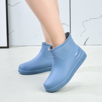 Women's Rain Boots Low-Top Fashion Water Shoes New Non-Slip Rain Boots Durable Kitchen Adult Warm Water Boots Rubber Shoes Wholesale