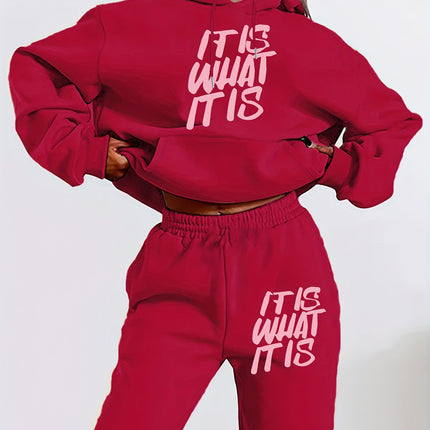 2024 Amazon Letter Print Casual Women's Sweatshirt Set Autumn Long Sleeve Hooded Sweatshirts Easiest for Match