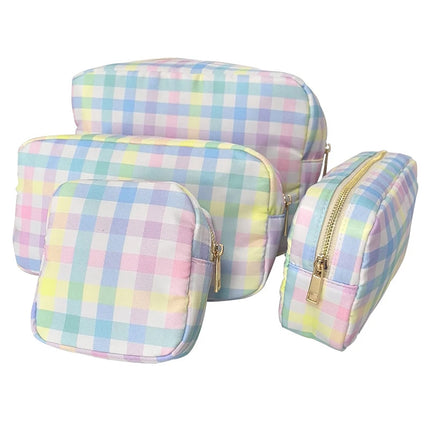 Cross-border Hot New Rainbow Plaid Waist Bag Nylon Waterproof Women Crossbody Bag Travel Outdoor Sports Chest Bag