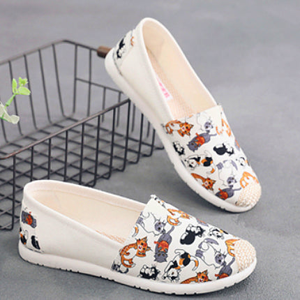 Spring and Summer New Women's Shoes Old Beijing Cloth Shoes Single-layer Shoes Middle-aged and Elderly Casual Internet Celebrated Canvas Shoes Non-slip Soft-soled Fisherman Shoes