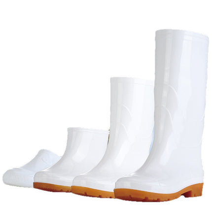 White Rubber Shoes, Military Boots, Neutral, Logo Can Be Added, Waterproof Boots, Non-Slip Labor Protection Boots, Men's and Women's Food Workshop White Work Shoes