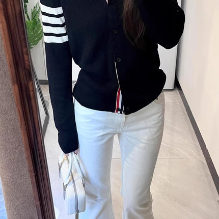 Plus-Size White Flared Jeans for Women, Spring, Autumn, Summer, High-Waisted, Slimming, Floor-Length, Bootcut Pants for Curvy Figures