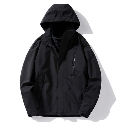 1818 Explosions Outdoor Leisure Couple fleece-lined Thickened Removable Hooded Jacket Coat Cold-proof Warm-keeping