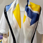 blue white yellow stripes / 70*70