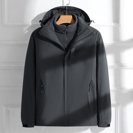 Jacket Bird's three-in-one detachable coat men's autumn and winter waterproof cold-proof warm mountaineering outdoor ski suit women