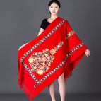 Embroidered Vase-Red / 200cm