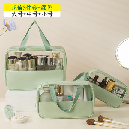 New Large Capacity Cosmetic Bag Desktop Box Swimming Waterproof Transparent Bag Travel Portable Toiletry Storage Bag