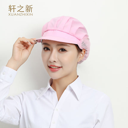 Breathable Net Hat Catering Special Kitchen Chef Food Factory Workshop Anti-oil Smoke Dust-proof Anti-hair-drop Working Cap Female