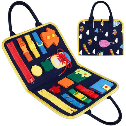 Cross-border Children's Busy Board Dressing Buckle Learning Board Felt DIY Early Education Toys Quiet Book Felt Learning Board
