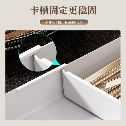 Retractable storage box sorting plastic socks storage box drawer cosmetics partition box built-in multi-function