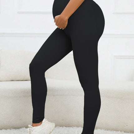 European and American Cross-Border Popular Autumn and Winter High-Elasticity, Quick-Drying, Breathable Pregnancy Essential Yoga Long Leggings for Pregnant Women