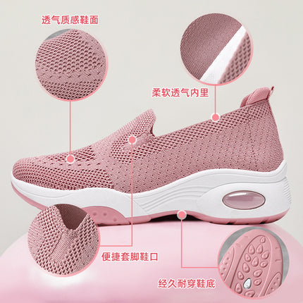 Cross-Border Plus-Size Women's Shoes 2026 Summer Slip-On Flats Casual Shoes Breathable Shallow Mouth Comfortable Walking Shoes