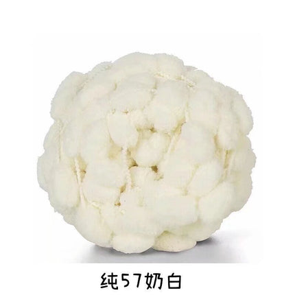 Big ball ball coarse wool round thread loop crochet sofa cushion carpet cushion handmade DIY woven material bag