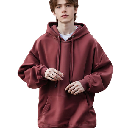 350g Hooded Sweatshirt for Men and Women, Spring & Fall Hooded Pullover Top, Loose Couple Outwear, Casual Pure Cotton, Printable