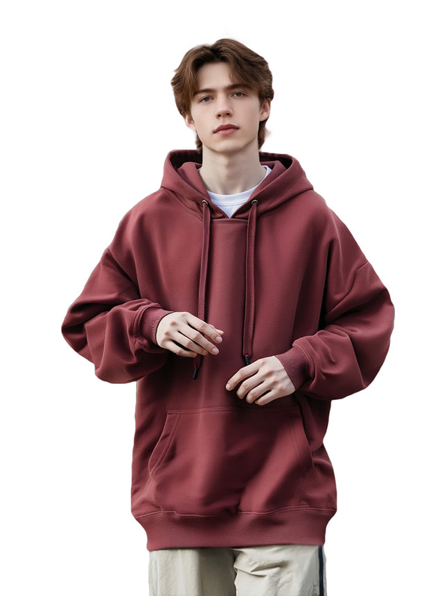350g Hooded Sweatshirt for Men and Women, Spring & Fall Hooded Pullover Top, Loose Couple Outwear, Casual Pure Cotton, Printable