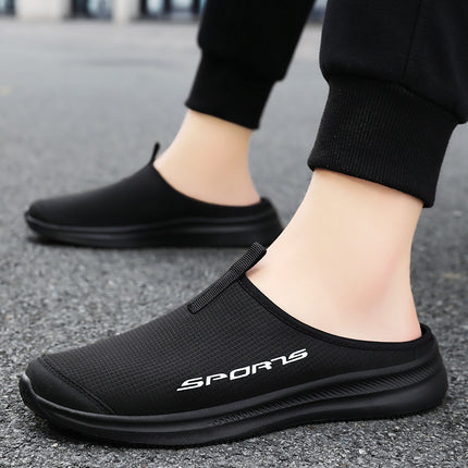 Men's Shoes, New Summer Slippers, Breathable, Lightweight Casual Shoes, Cross-Border Dropshipping, Simple Slip-On Soft-Soled Half-Cup Shoes