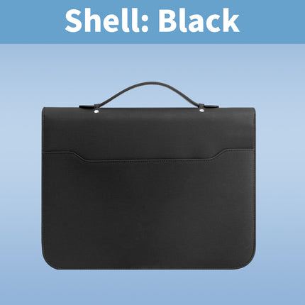 Spot Multifunctional A4 Folder Pu Leather Loose-Leaf Zipper Bag Office Business Satchel Manager Folder Custom Wholesale