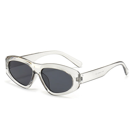2022 new glasses cat eye small sunglasses European and American ins UV-proof beach simple sunglasses box