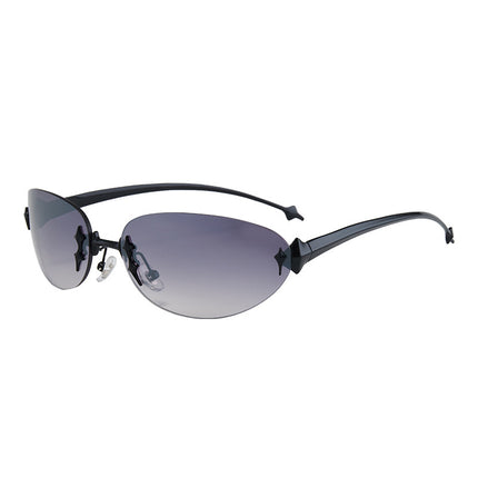 Ottoman 7586 European and American Star Sunglasses Women's Ins Cross-border Fashion Rimless Sunglasses Fashionable Millennium Spice Girls
