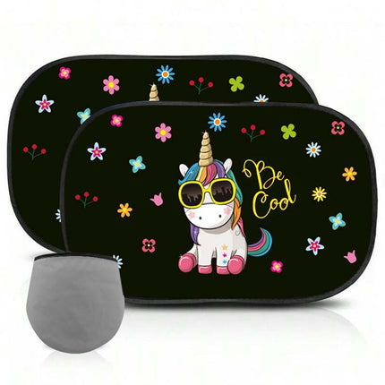 Car Sunshade Cartoon Sun Protection Heat Insulation Sunshade Sunshade Electrostatic Film Side Window Sunshade Car Interior Accessories Summer