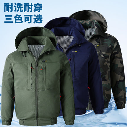 Summer Cooling Air-conditioning Clothing Camouflage Clothing Summer-heat Protection Workplace Workers Labor Protection Clothing Workwear Unisex Outdoor Work Clothes for Men and Women