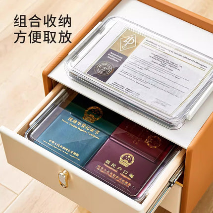 Certificate storage box examination paper data A4 document storage box account book graduation certificate marriage certificate display storage box