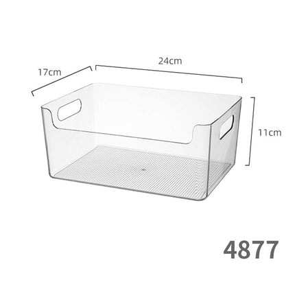 Storage Box Rectangular Narrow Long Strip High-rise Acrylic Transparent Plastic Sundry Snack Socks Gap Storage