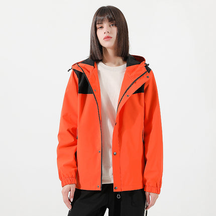 2024 Spring and Summer Outdoor Zipper Jacket Coat Unisex Loosen Sports Mountain Windproof Hooded Jacket