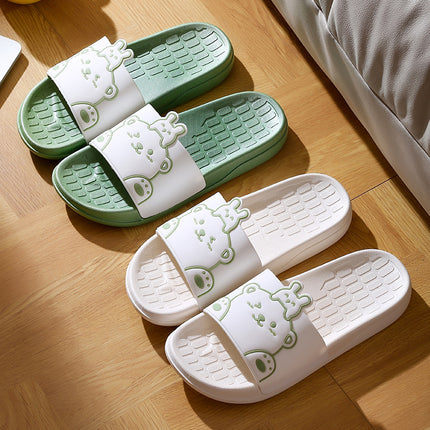 Slippers home trend height increasing slippers indoor bathroom non-slip sandals couple wear cartoon cute slippers
