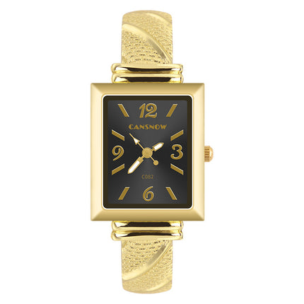 CANSNOW new hot sale Women's Watch All-match golden bracelet personality fashion bracelet quartz watch for women