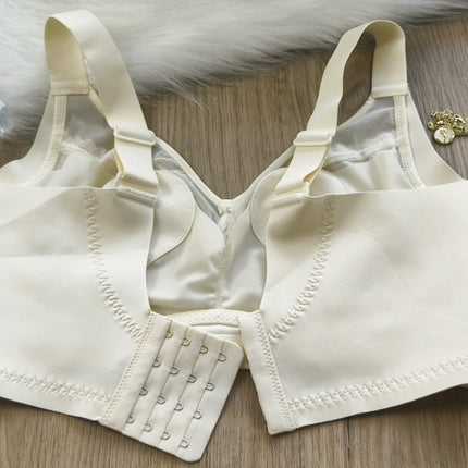 Satin Push-Up Wireless Bra for Women with Rabbit Ears, Large Size Adjustable Breast-Retracting Ultra-Thin Cup Anti-Sagging Bra