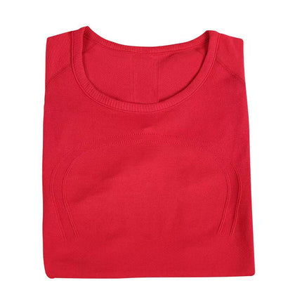 Luludarling Seamless Yoga Short-Sleeved Swiftly Slimming Look All-In-One Breathable Sports Fitness Base Layer