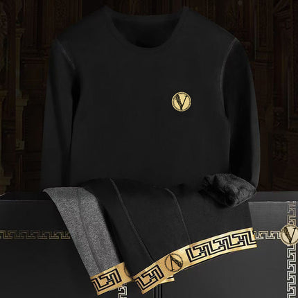 Black gold belt men's thermal underwear suit autumn and winter bottoming autumn pants autumn clothing fever