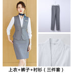 Grey Vest Pants Shirt / S