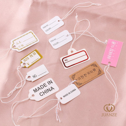 Label elastic rope label price small tag card jewelry packaging material handmade diy homemade material accessories