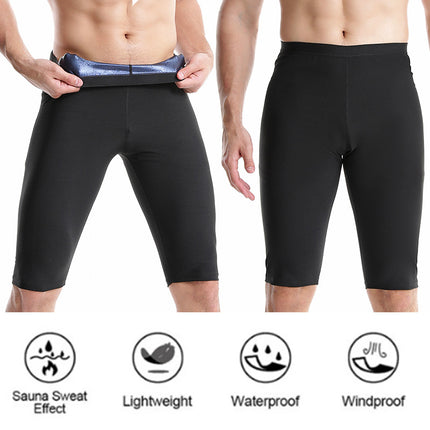 Outdoor Men's Running Fitness Sports Body Shaping Sweat Pants Sauna Coated Casual Sweat Shaping Pants