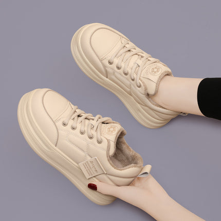 (Out-Of-Stock Items Not Restocked) Popular White Sneakers for Autumn, Versatile Thick-Soled Height-Increasing Sneakers, Sports Casual Autumn Women's Shoes
