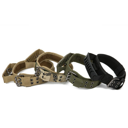 Cross-Border Heavy-Duty Nylon Dog Collar for Medium and Large Dogs, Tactical Training Leash Collar, Anti-Strangling Pet Collar