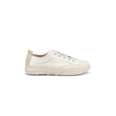 Cowhide Version ~ Weihua Store Elegant Satin Lace-Up Dissolving Shoes Color-Blocked Height-Increasing Platform Thick-Soled Casual Shoes Women's Sneakers