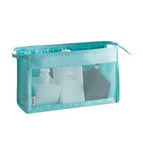 Bright blue cosmetic bag