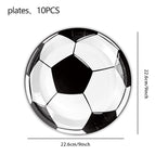 9inch paper plate pcs-white football