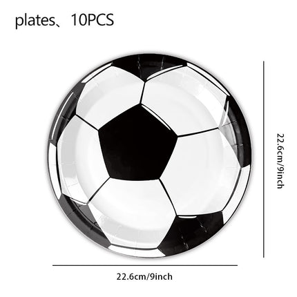 Cross-border White Baseball Sports Theme Birthday Party Supplies Decorative Paper Plate Paper Towel Tablecloth Disposable Tableware suit