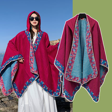 Summer Ethnic Style Scarf Xizang Sun Protection Silk Scarf Female Qinghai Lake Travel Photo Beach Towel Twill Satin Shawl Xinjiang