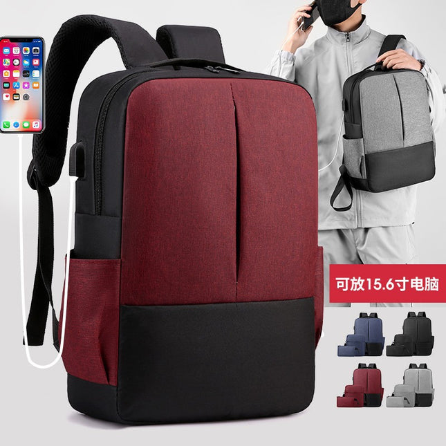 Men's Business Backpack Three-Piece Set Commuting Multi-Functional Backpack Fashionable and Versatile Business Trip Computer Bag Wholesale